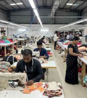 Tailors at work on the stitching floor
